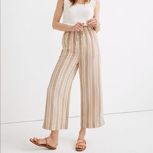 Madewell Smocked Huston Pull-On Crop Pants